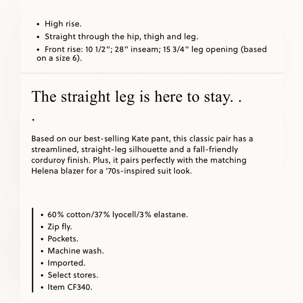 ✨ JCrew ✨ Straight-leg Corduroy Pant - Picture 17 of 17